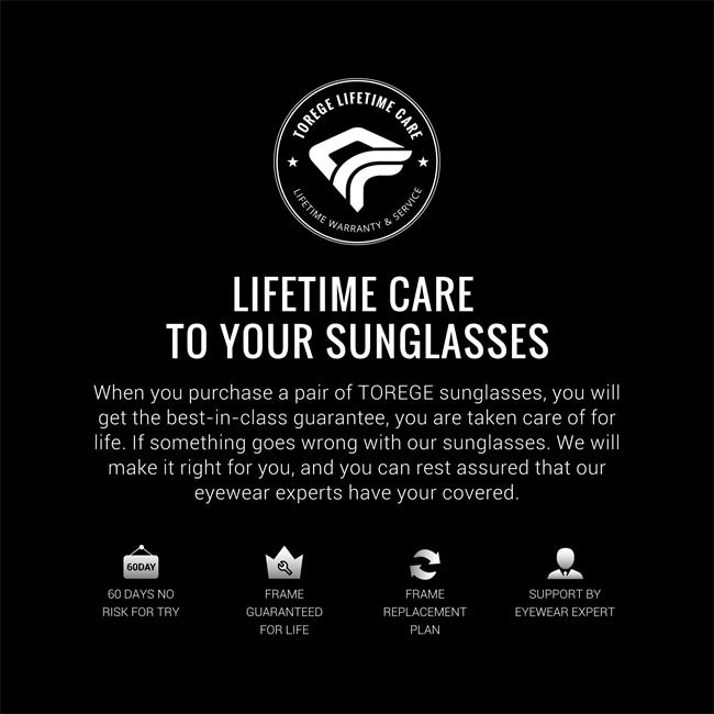 TOREGE Polarized Sports Sunglasses for Men Women Running Fishing Cycling Driving Glasses TR21